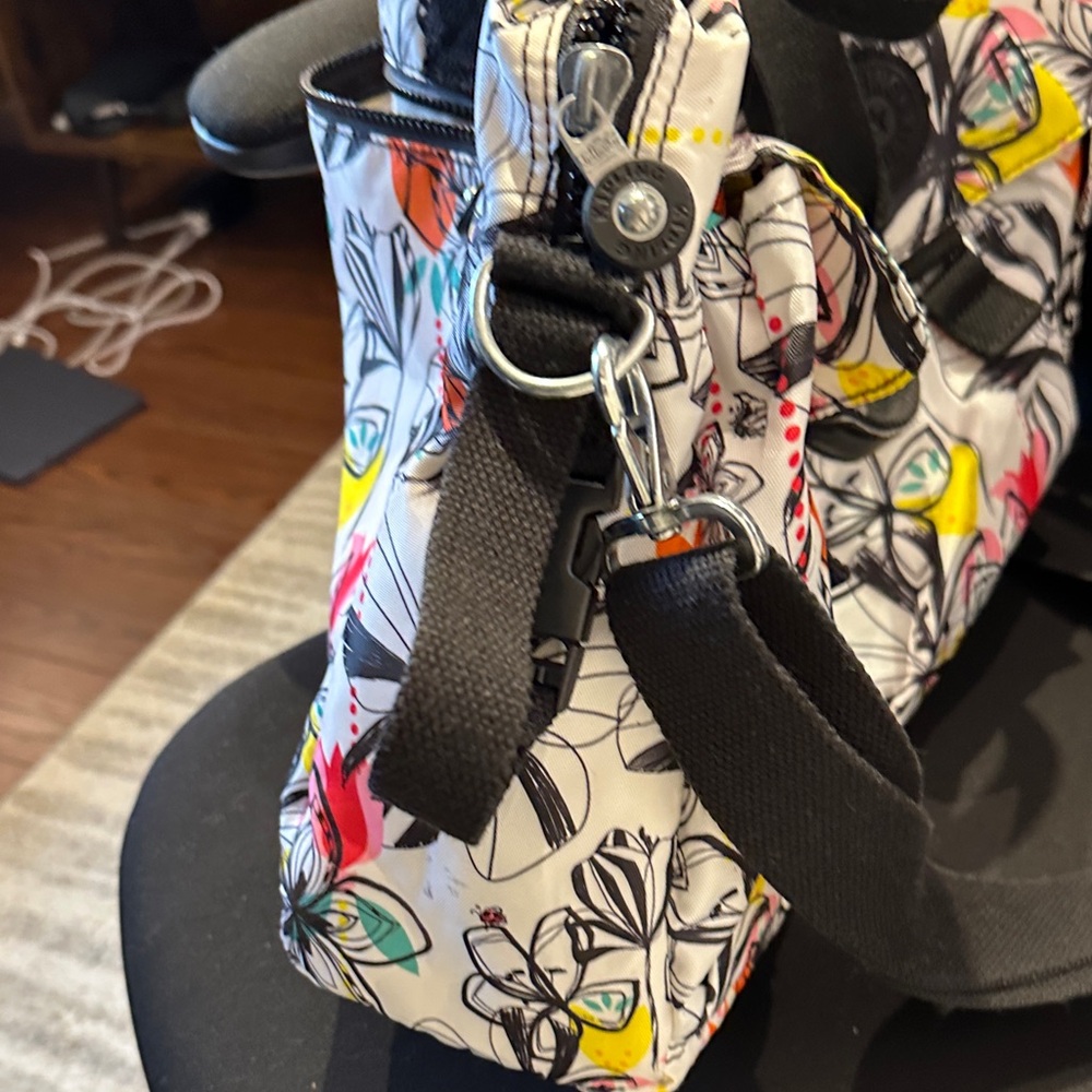 Kipling Floral Diaper Bag | Lightweight Nylon | Multi Pocket Great Storage - Picture 8 of 9
